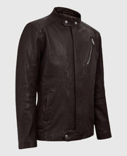 Men's Motorad Brown Biker Leather Jacket
