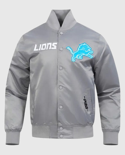 Detroit Lions Souvenir Varsity Satin Jacket