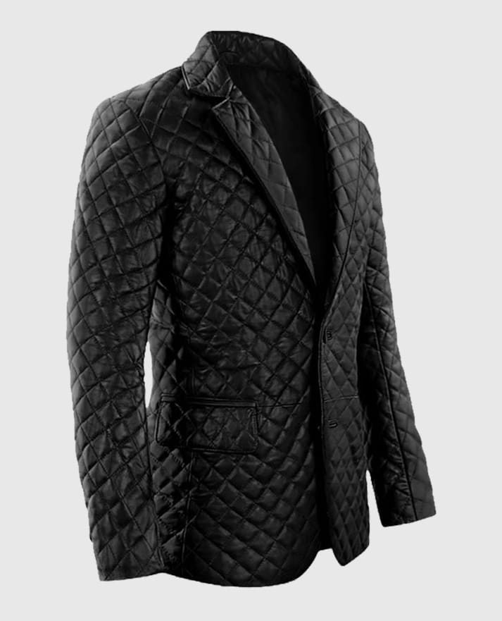 Men’s Bocelli Quilted Leather Blazer