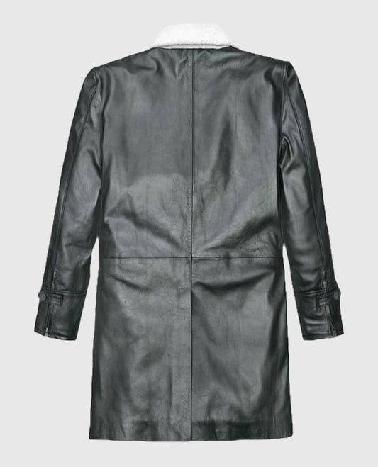 Metallic Lurex Gray Tom Hardy Trench Coat