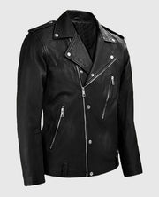 Men's Beast Black Biker Leather Jacket