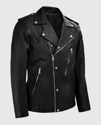 Men's Beast Black Biker Leather Jacket