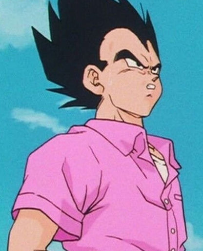 Vegeta Dragon Ball Z Pink Shirt