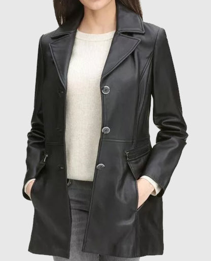 Women’s Black Petite Trench Coat
