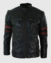 Fight Club Tyler Durden Retro Red and Black Leather Jacket