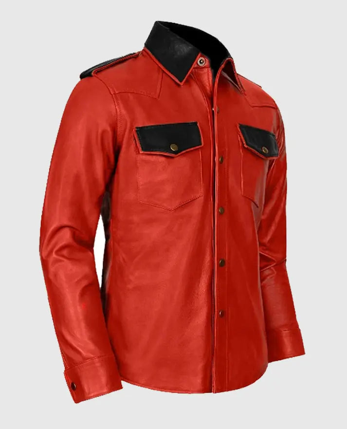 Men’s Red Native Leather Jacket