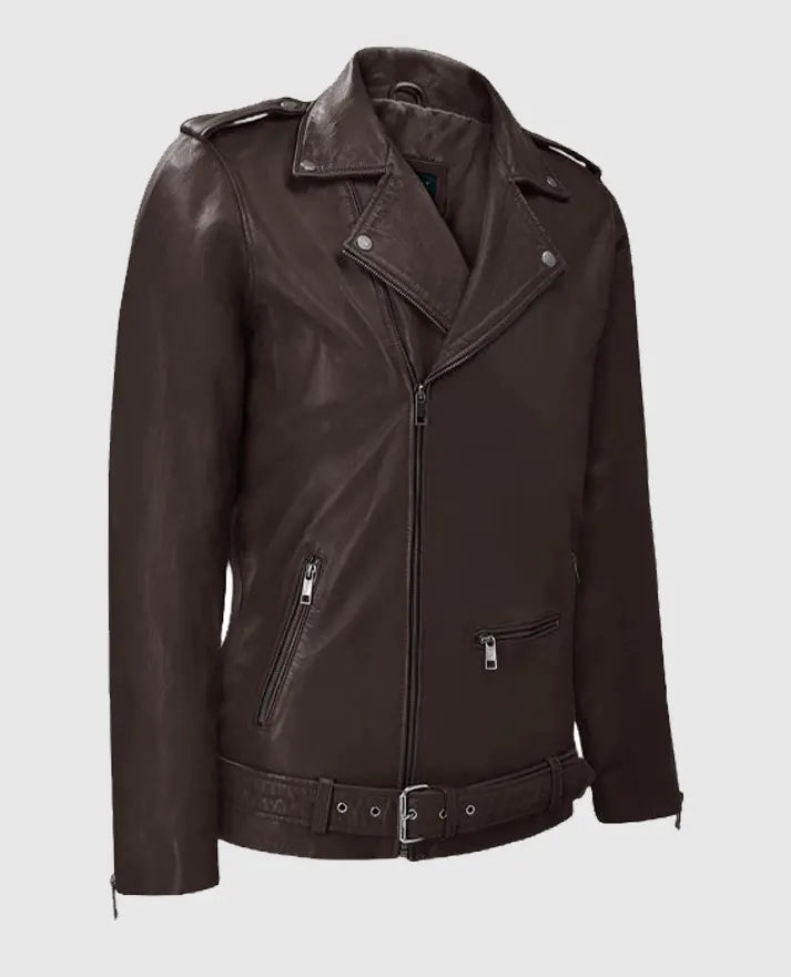 Men's Rutland Brown Riding Leather Jacket