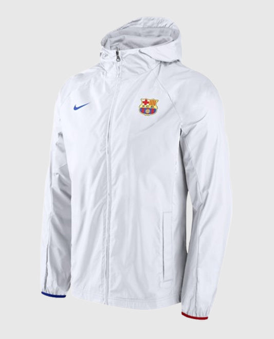 Nike White Barcelona AWF Raglan Full-Zip Hoodie Jacket