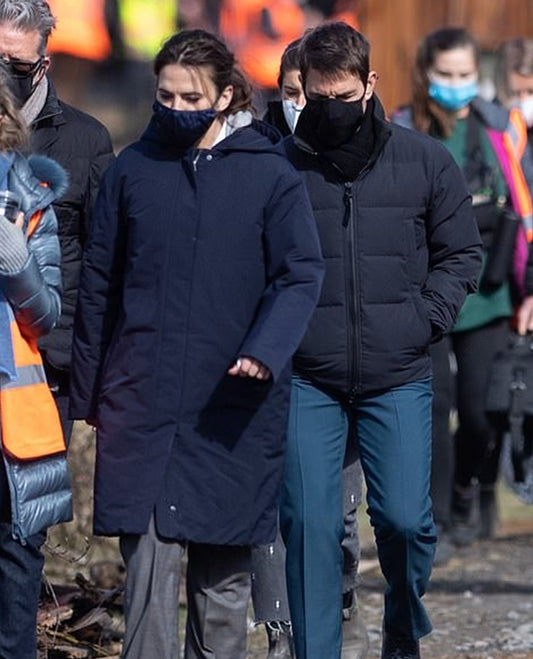 Mission Impossible 7 2023 Tom Cruise Black Puffer Jacket