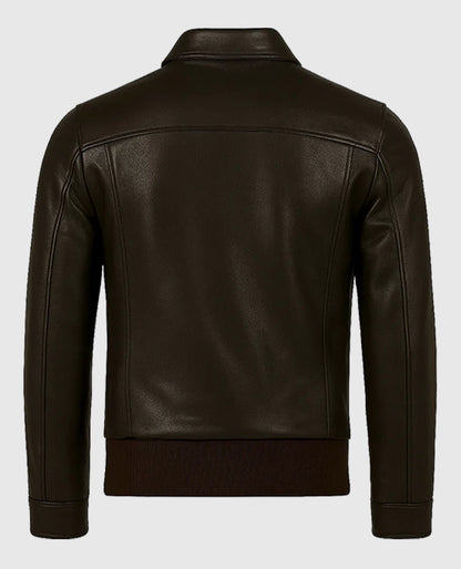 David Beckham Brown Leather Jacket