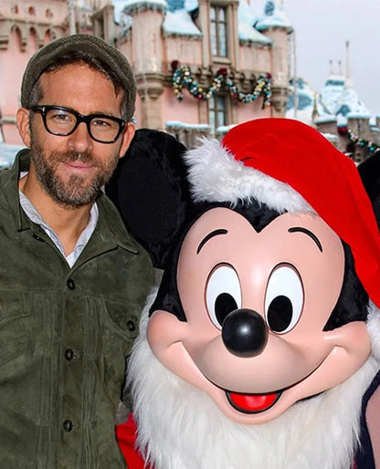 Ryan Reynolds Olive Suede Leather Jacket