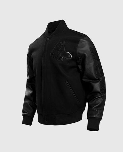MLB Boston Red Sox Men's Black Varsity Jacket