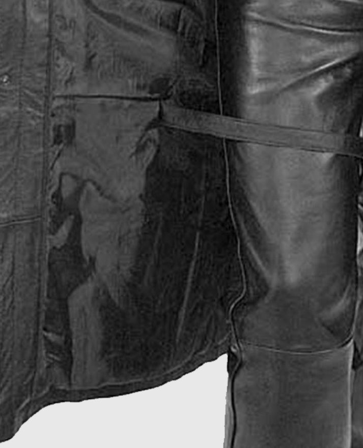 Men's Leather Duster with Cape