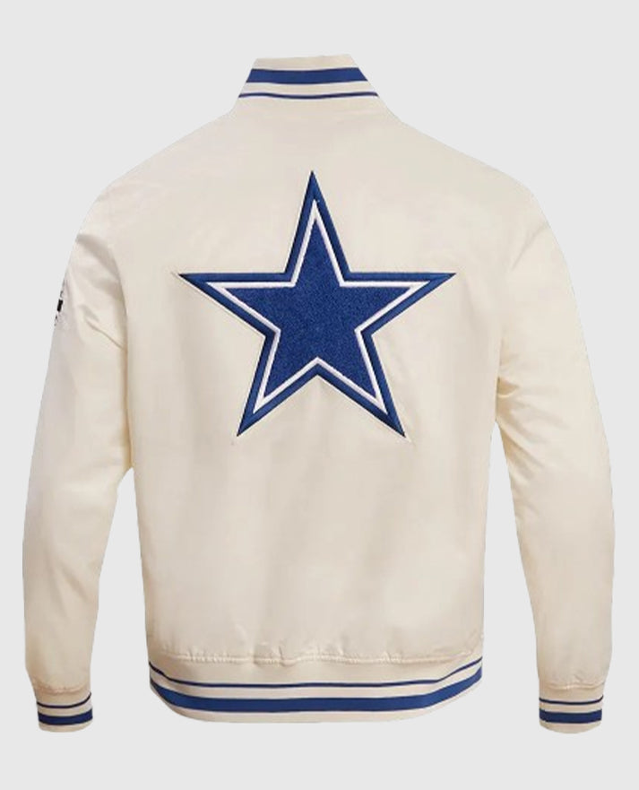 Dallas Cowboys Retro Classic Rib Satin Jacket