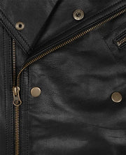 Men’s Black Biker Leather Jacket