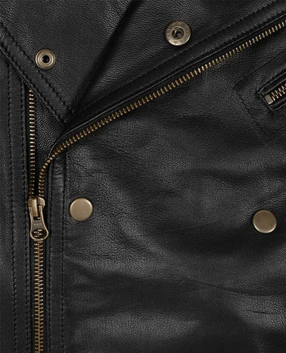 Men’s Black Biker Leather Jacket