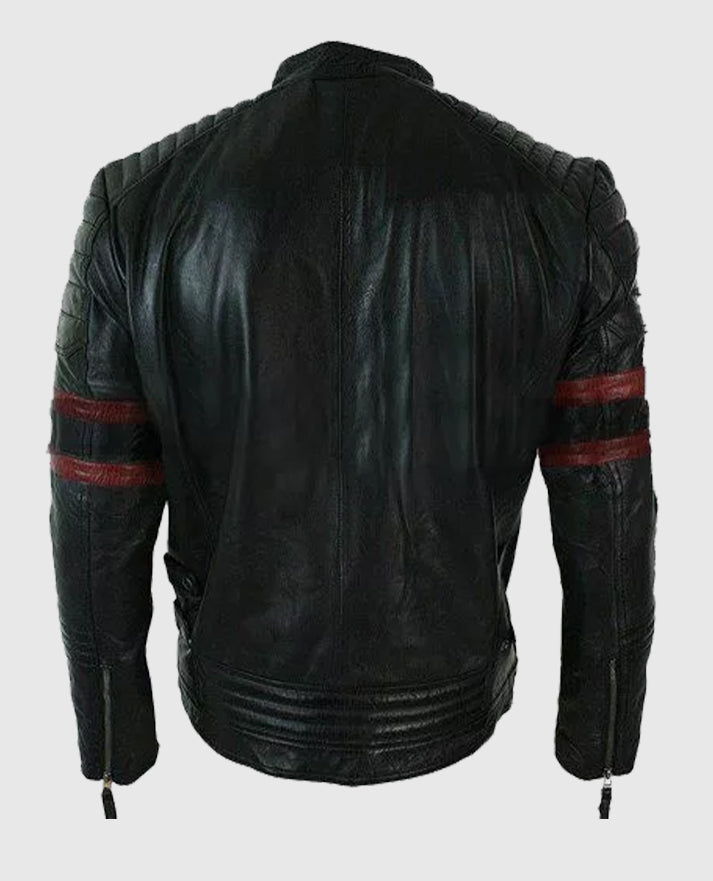 Fight Club Tyler Durden Retro Red and Black Leather Jacket