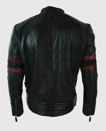 Fight Club Tyler Durden Retro Red and Black Leather Jacket