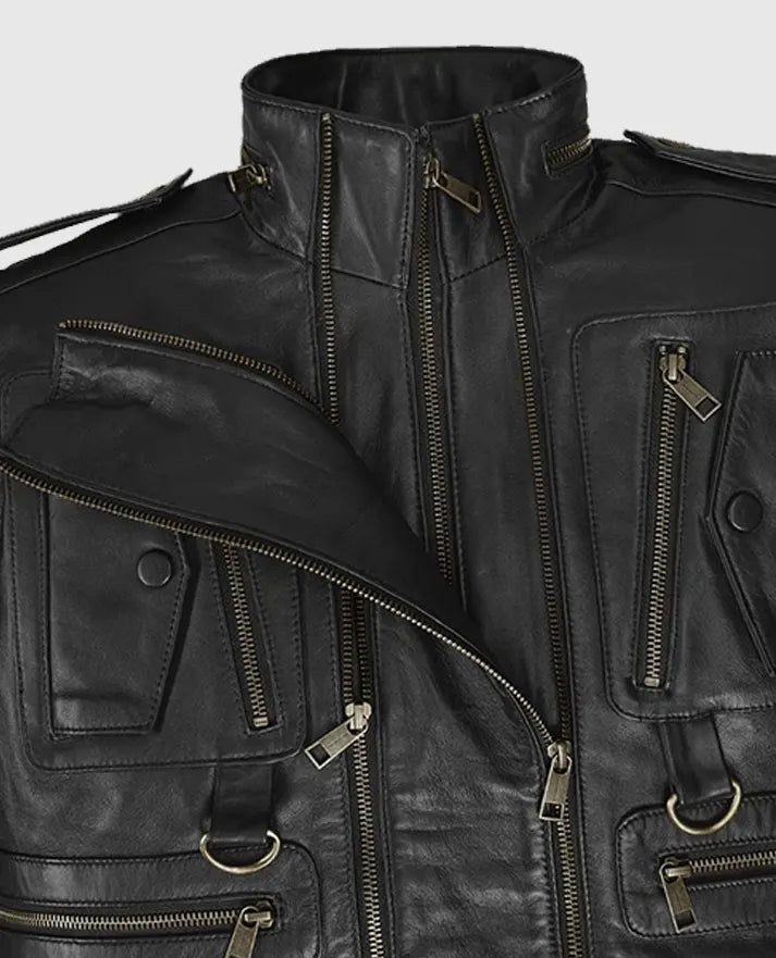 Men’s Classic Black Leather Jacket