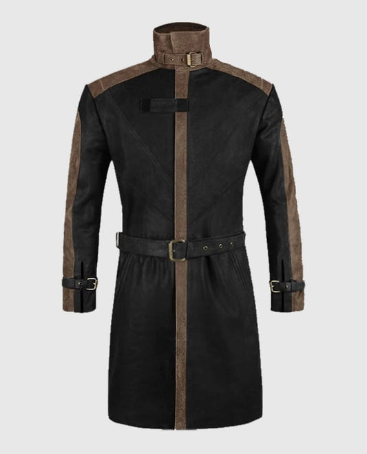 Aiden Pearce Watch Dog Leather Trench Coat
