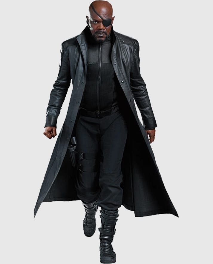 The Avengers Nick Fury Leather Trench Coat