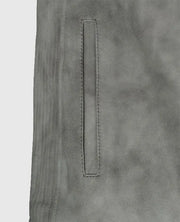 Men’s Harbor Gray Biker Suede Jacket