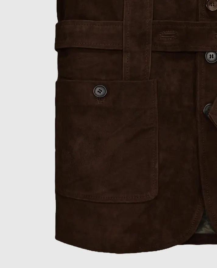 Men's Safari Dune Suede Leather Blazer