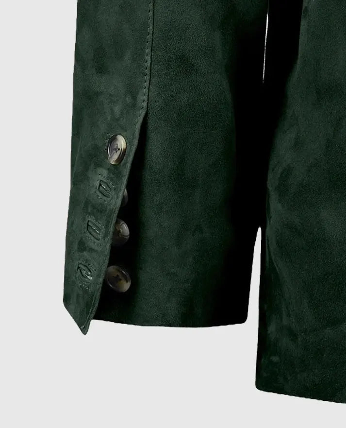 Men's Safari Forest Suede Leather Blazer