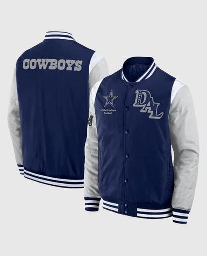 Dallas Cowboys Elements Elite Navy Varsity Jacket