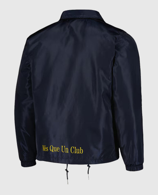 Navy Barcelona Coaches Full Snap Jacket