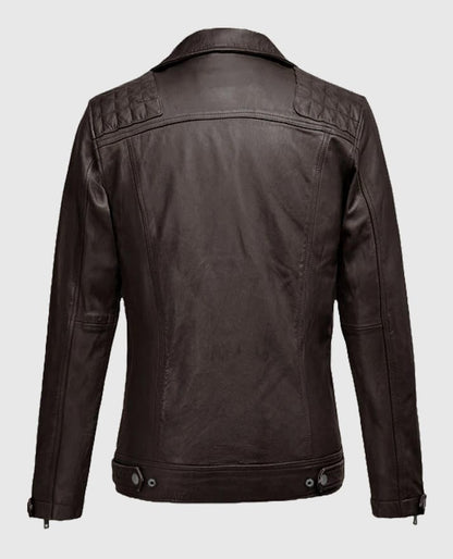 Men's Ironwood Brown Biker Leather Jacket