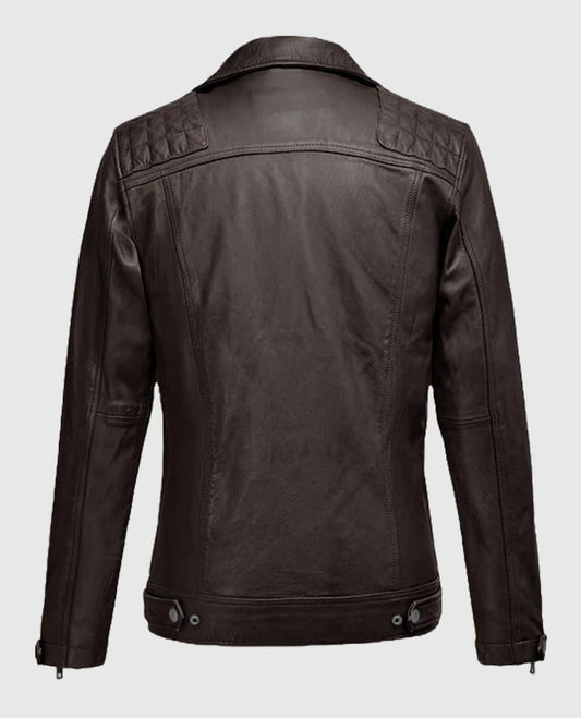 Men's Ironwood Brown Biker Leather Jacket