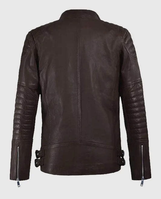 Men's Shotgun Brown Moto Leather Jacket