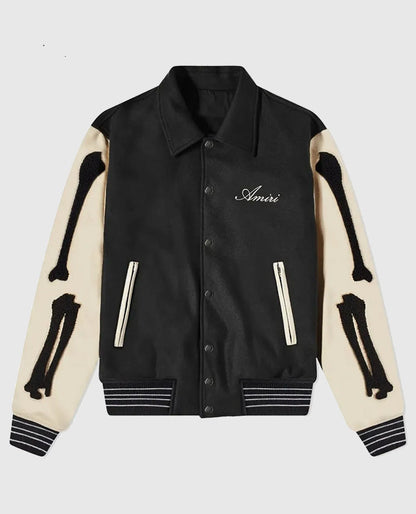Amiri Bones Letterman Wool Jacket