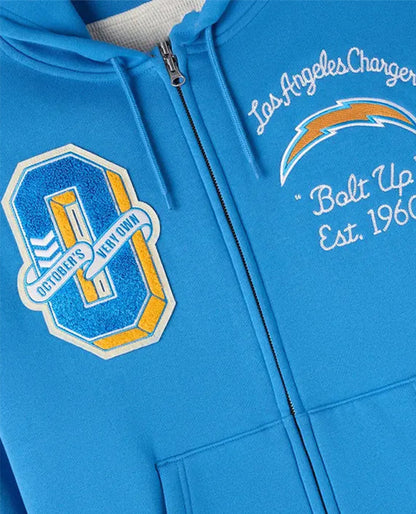 OVO 2025 Los Angeles Chargers Waffle Lined Hoodie