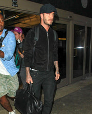 David Beckham Black Suede Leather Jacket