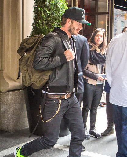 David Beckham Mercer Hotel NYC Leather Jacket
