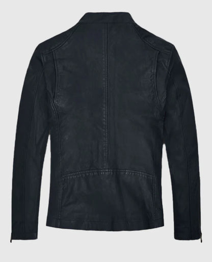 Jim Carrey Blue Leather Jacket