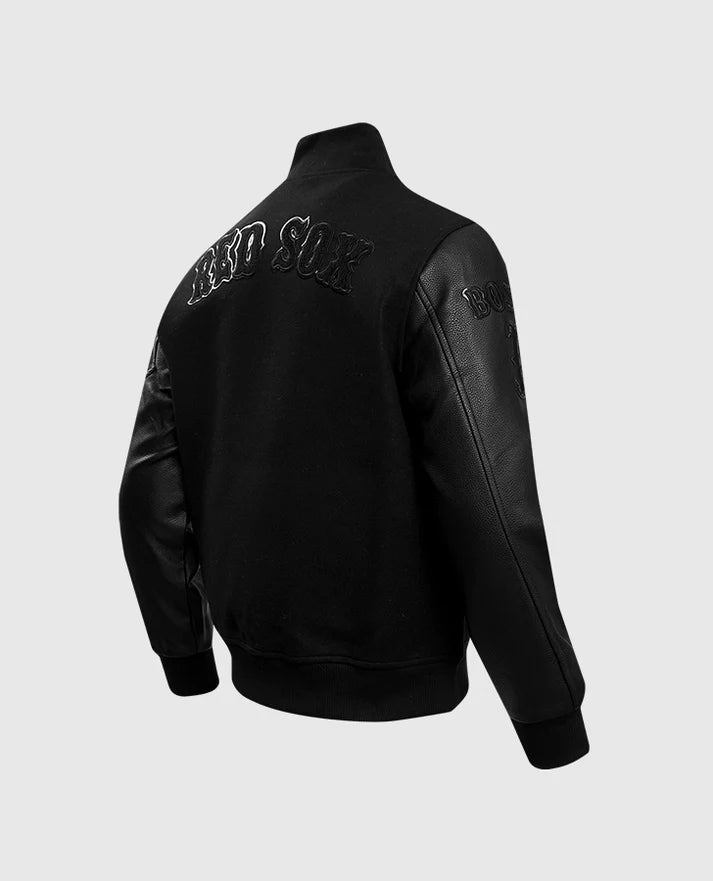MLB Boston Red Sox Men's Black Varsity Jacket