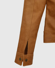 Gigi Hadid Tan Leather Jacket