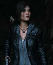 Alicia Vikander Lara Croft Tom Raider Leather Jacket