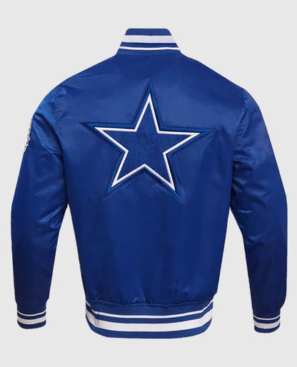 Dallas Cowboys Retro Classic Rib Satin Jacket