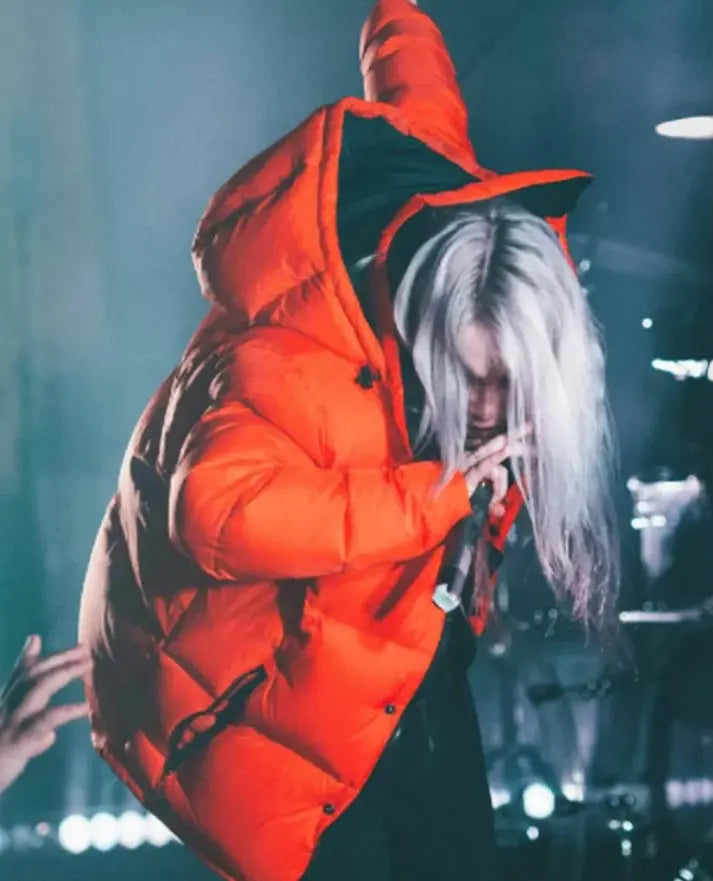 Billie Eilish Red Puffer Jacket