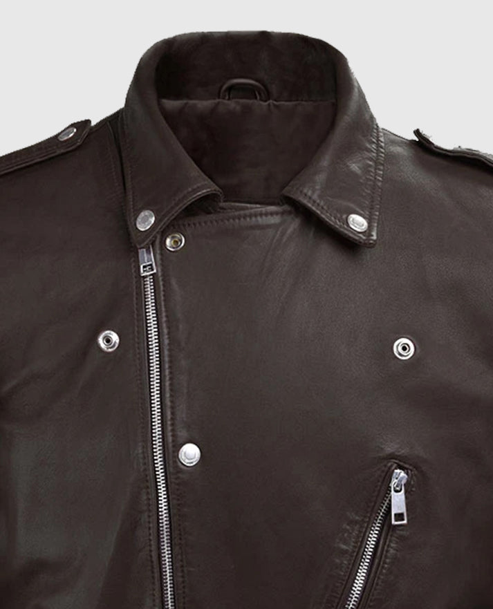 Beast Brown Biker Style Leather Jacket