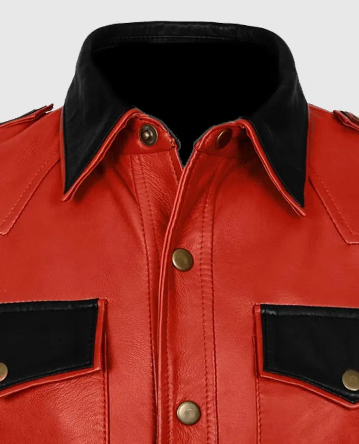 Men’s Red Native Leather Jacket