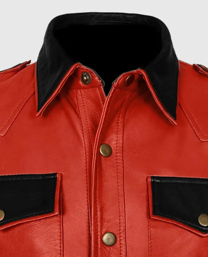Men’s Red Native Leather Jacket