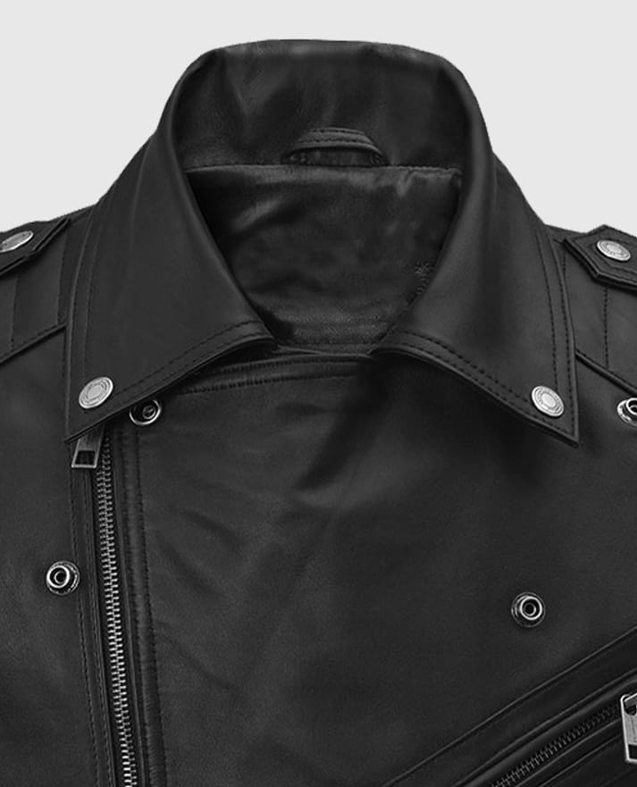 Men’s Black Bikers Quilted Leather Vest