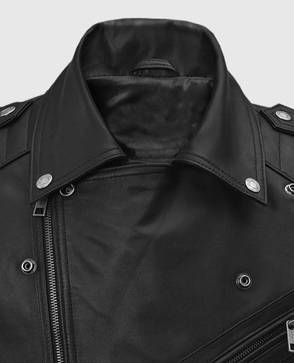 Men’s Black Bikers Quilted Leather Vest
