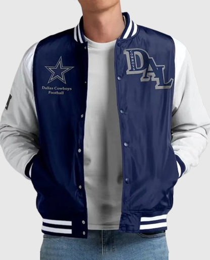 Dallas Cowboys Elements Elite Navy Varsity Jacket