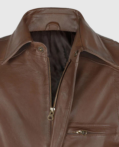 Men's Hunter Bomber Leather Jacket